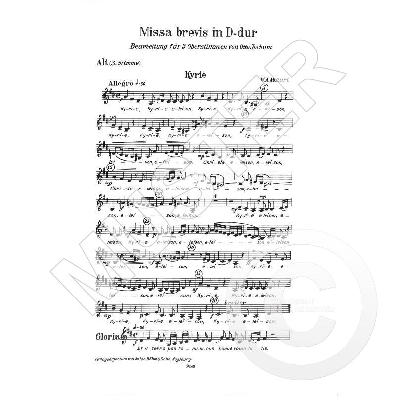 Titelbild für BOEHM 9440-06 - Missa brevis D-Dur KV 194 (186h)
