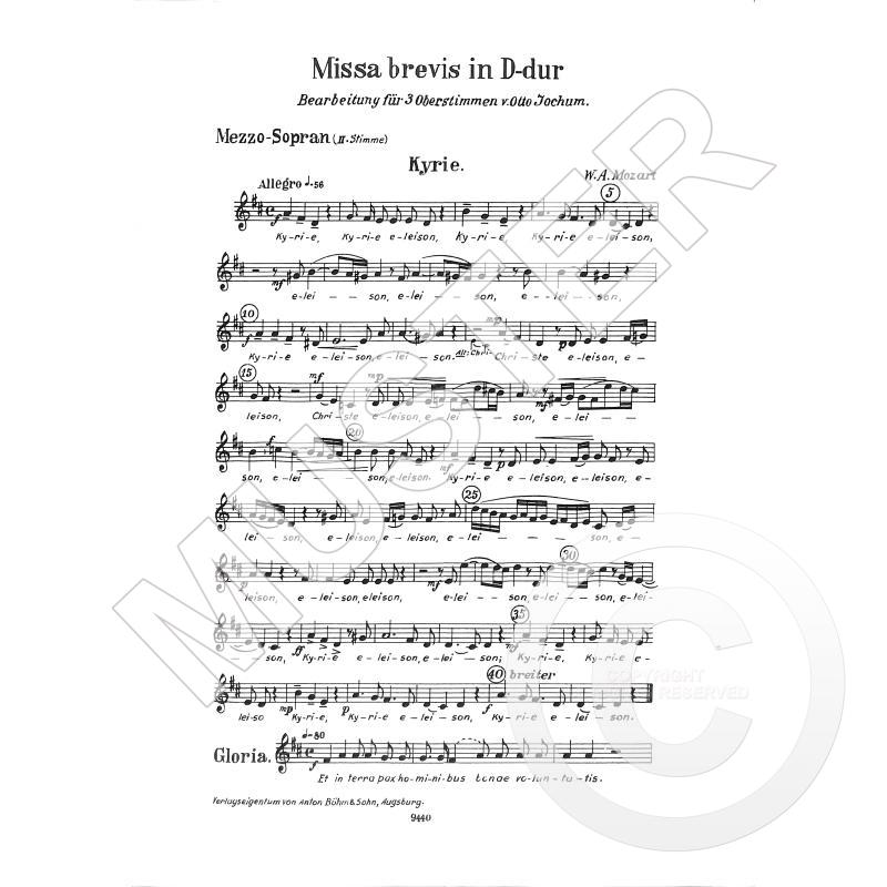 Titelbild für BOEHM 9440-05 - Missa brevis D-Dur KV 194 (186h)