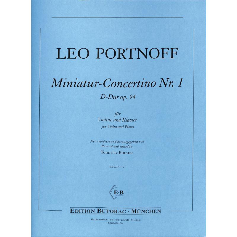 Titelbild für BUTORAC -L171-G - Miniatur Concertino 1 D-Dur op 94