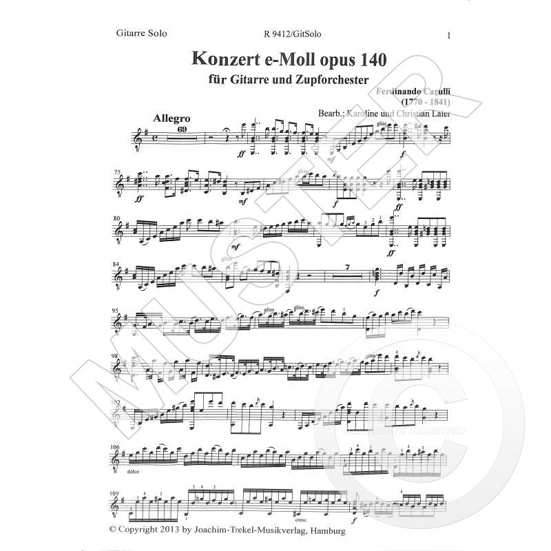 Titelbild für TREKEL -R9412-GITSOLO - Petit Concerto e-Moll op 140