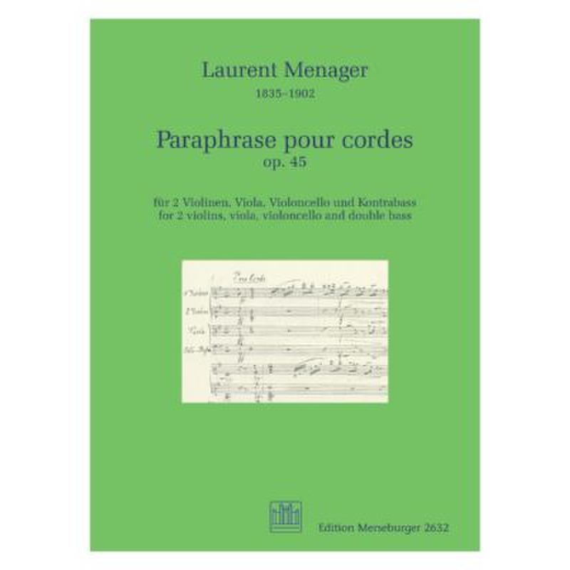 Titelbild für MERS 2632 - Paraphrase pour cordes op 45
