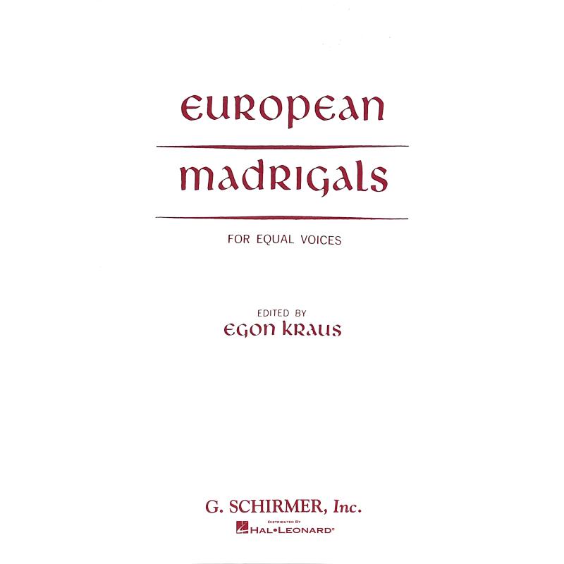 Titelbild für HL 50330600 - European Madrigals