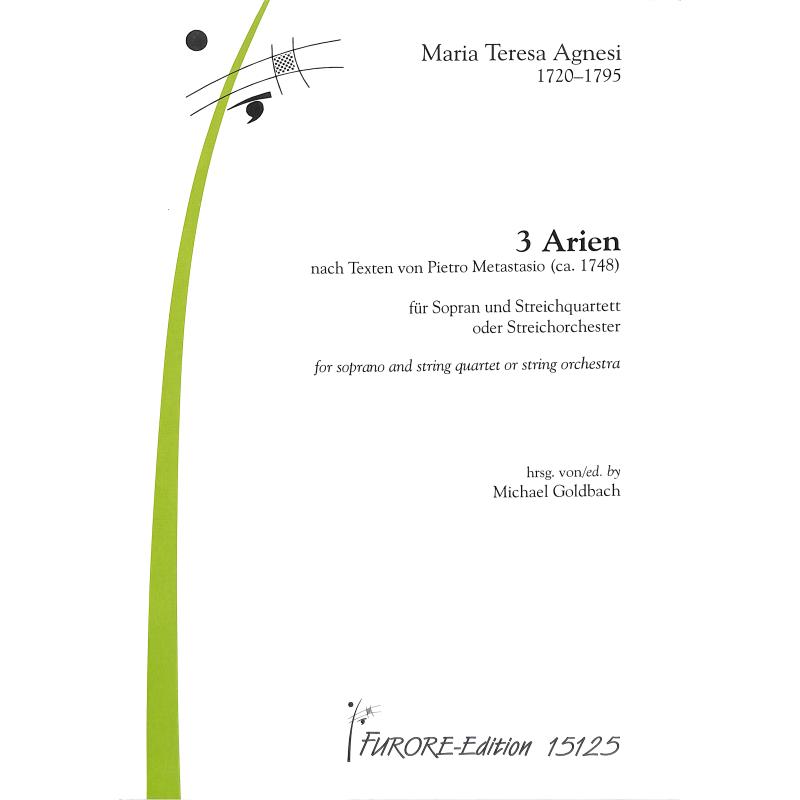 Titelbild für FUE 15125 - 3 Arien