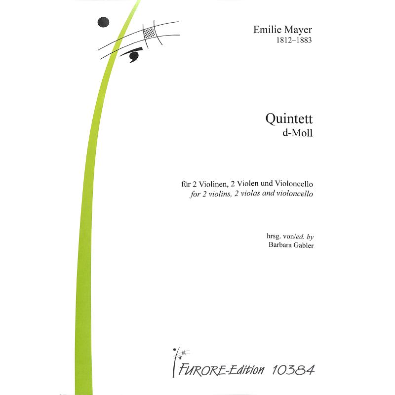 Titelbild für FUE 10384 - Quintett d-moll
