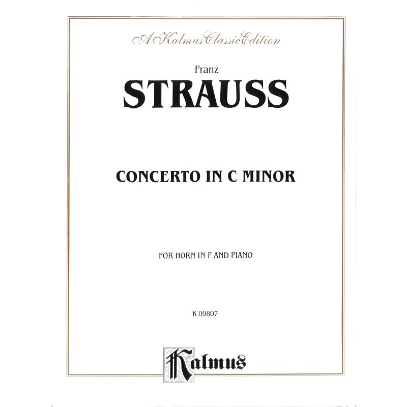 Titelbild für KALMUS 09807 - Concerto c-moll op 8
