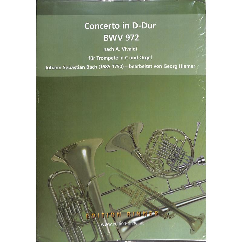 Titelbild für RINNER 3029 - Konzert D-Dur BWV 972