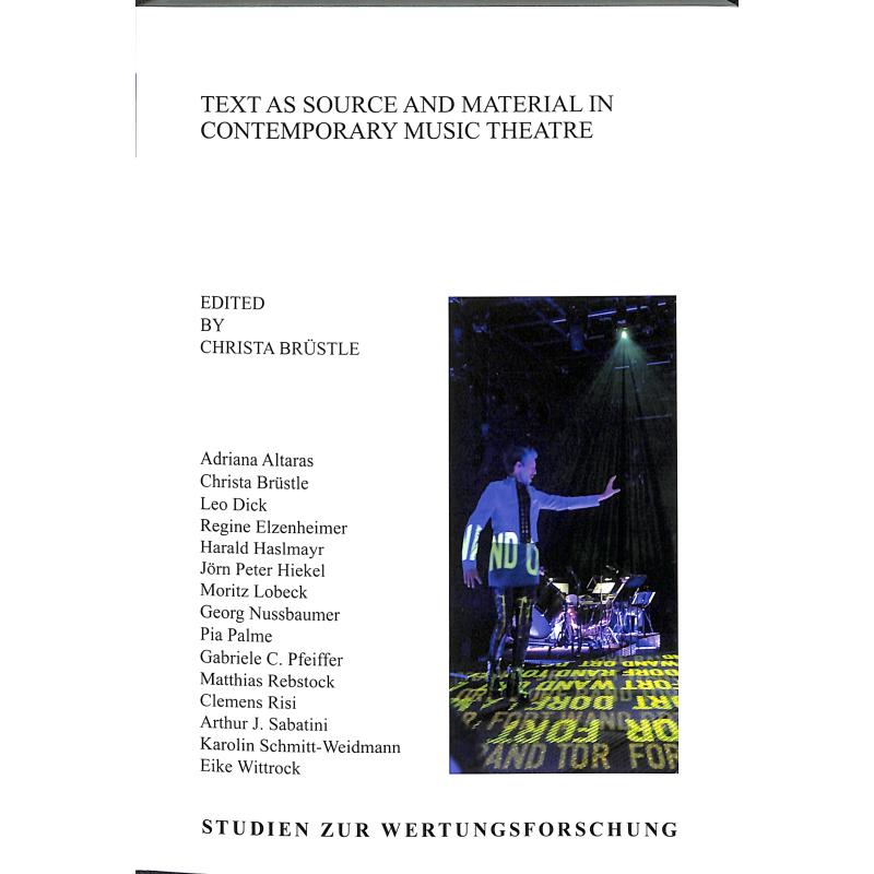 Titelbild für UE 26865 - Text as source and material in contemporary music theatre