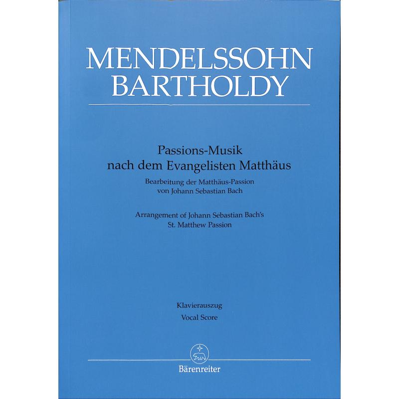 Titelbild für BA 11308-90 - Passions Musik nach dem Evangelisten Matthäus