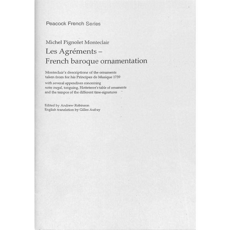 Titelbild für WALHALL -PAR102 - Les Agrements - French Baroque Ornamentation