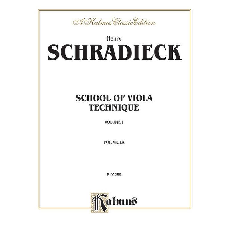 Titelbild für KALMUS 04289 - School of viola technique 1