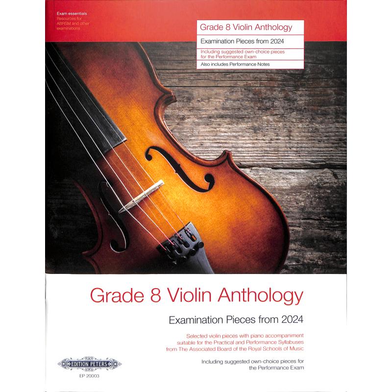 Titelbild für EP 20003 - Grade 8 - violin anthology 2024