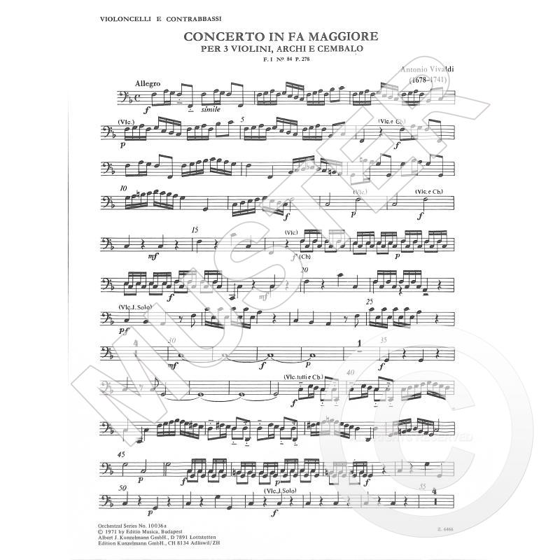 Titelbild für OCT 10036-VC - Concerto F-Dur RV 551 PV 278 F 1/84 T 34