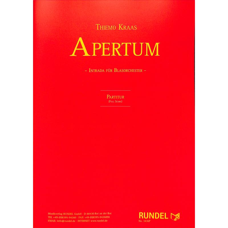 Titelbild für RUNDEL 3436 - Apertum | Intrada