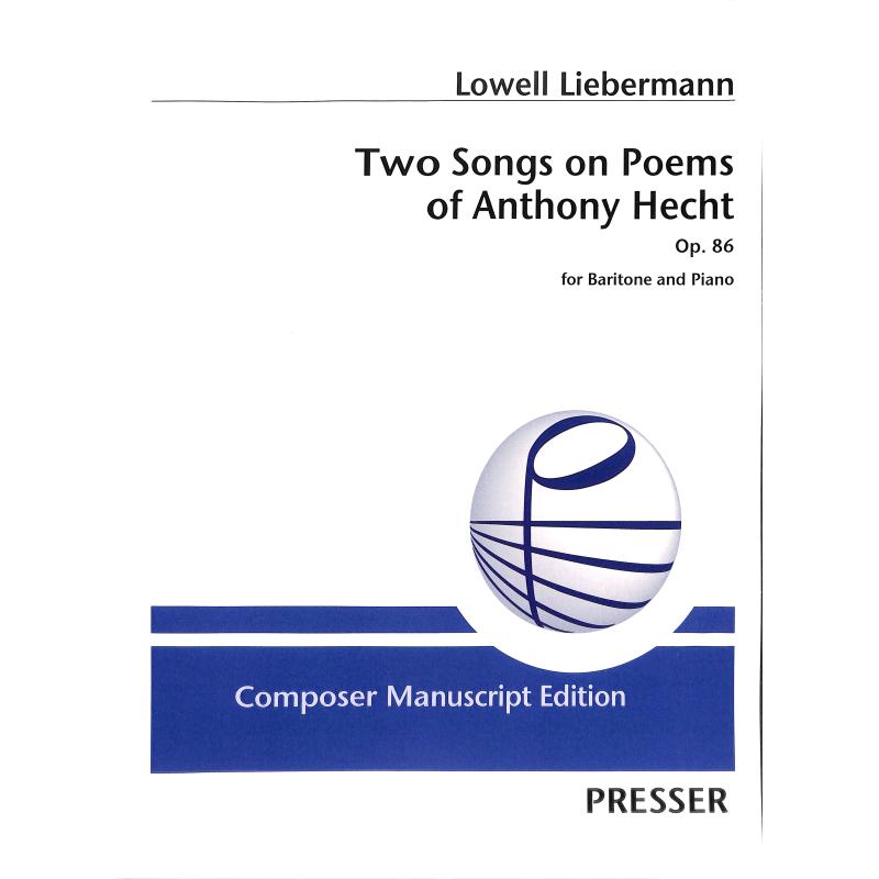Titelbild für PRESSER 111-40296 - 2 Songs on poems of Anthony Hecht op 86