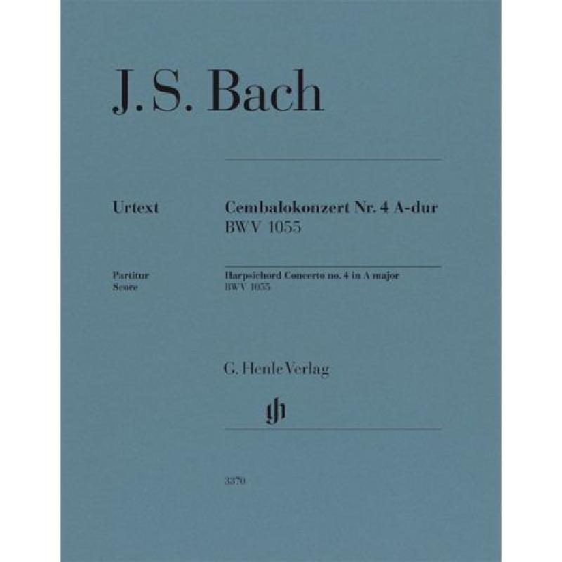 Titelbild für HN 3370 - Konzert 4 A-Dur BWV 1055