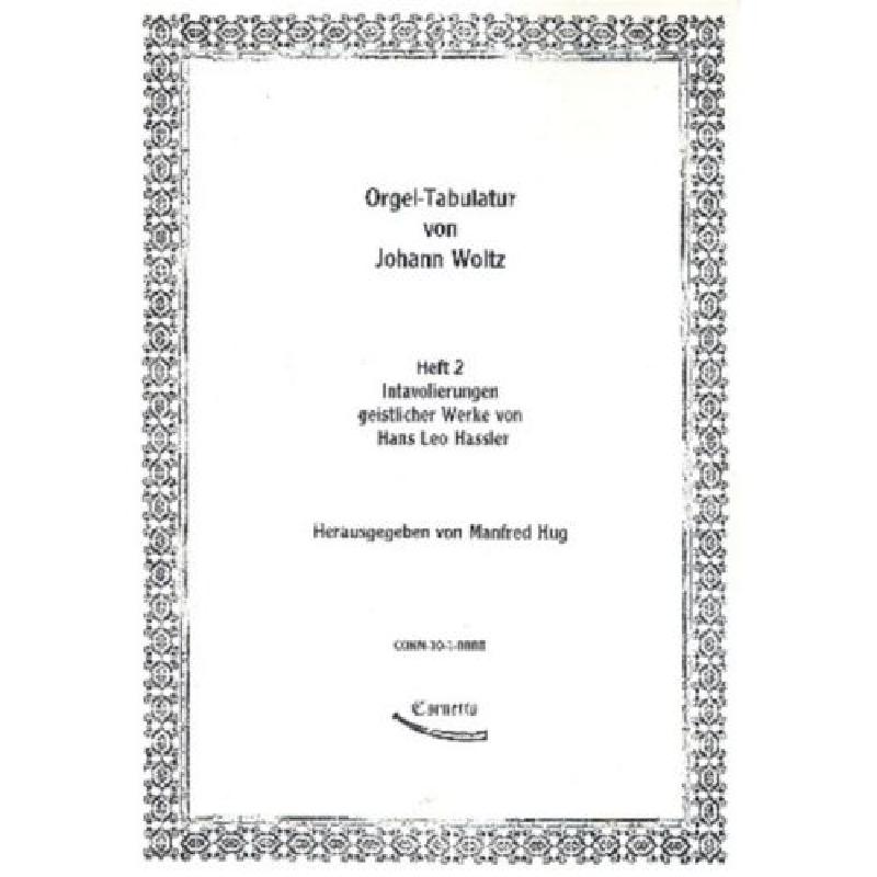 Titelbild für CORNETTO -CP8 - Orgeltabulatur 2