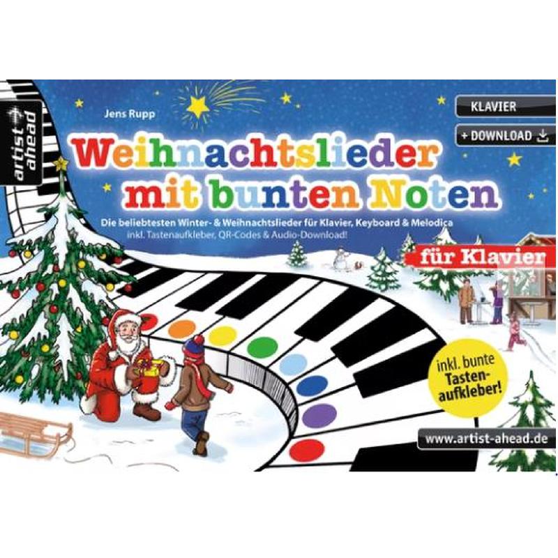 Titelbild für 978-3-86642-218-6 - Weihnachtslieder mit bunten Noten