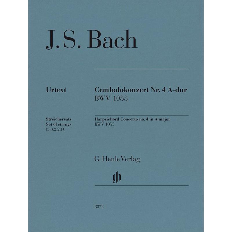 Titelbild für HN 3372 - Konzert 4 A-Dur BWV 1055