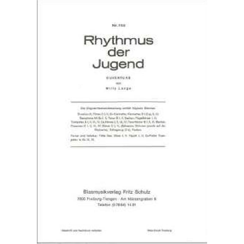 Titelbild für SCHULZ 733 - Rhythmus der Jugend | Ouvertüre