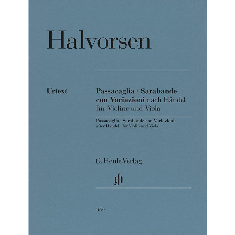 Titelbild für HN 1670 - Passacaglia Sarabande con Variazioni nach Händel